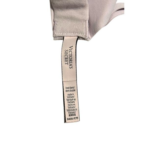 Victoria's Secret Womens Lined Demi Bra Sz 34DD Underwire Adjustable Strap - Picture 6 of 6